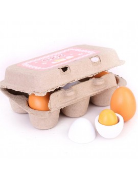 Wooden kitchen toy mini simulation egg baby play kindergarten toy game 140kg plastic box