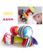 Baby hand bell color multifunctional dumbbell baby toys a pair of cloth dumbbell ring paper JOV dumbbell toys