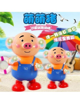 Douyin with children's seaweed dance dancing pigs can dance singing walk with lights cute electric toy pig orange