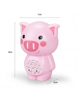 YLB Music Pig Toy for Kids Pink