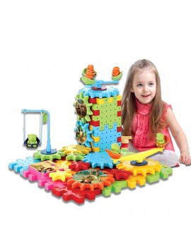 Electronic gear assembly puzzle puzzle plastic toy blocks OPP e-commerce box packaging