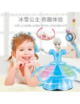 Children's princess magic wand puzzle fairy wand flower fairy transfigurine music luminous magic ornament set girl magic wand set - red