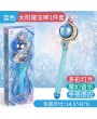 Children's princess magic wand puzzle fairy wand flower fairy transfigurine music luminous magic ornament set girl magic wand set - red