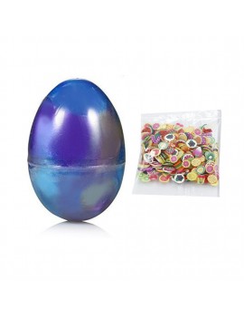 Colorful Mix Color Crystal Egg Soft Slime Mud Putty Clay With Fruit Slices