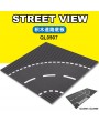 25*25CM road blocks floor single side small particles circuit straight curve floor streetscape accessories